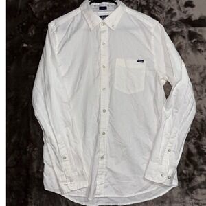 Chubbies Friday‎ Mens Small White Long Sleeve Button Down Casual Shirt